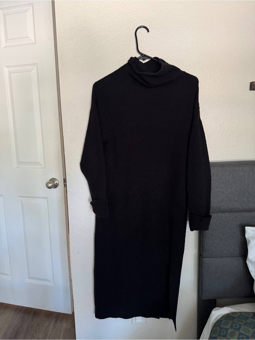 RD Style Black Mockneck Sweater Dress